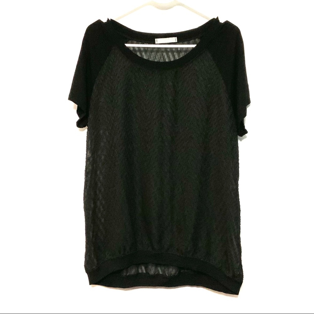 Olivia moon sheer black textured arrow design